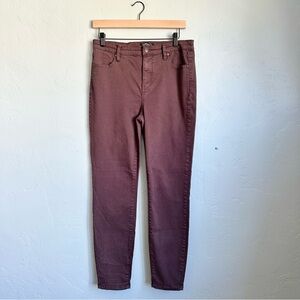 Buffalo David Bitton Women Preppy Chocolate Brown Purple Skinny Hanna Jeans Sz 8